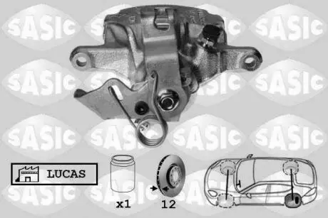 Супорт гальмівний задній лівий, Opel Vivaro, Renault Trafic 01- SASIC 6504032