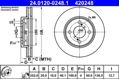 TARCZA HAM SUZUKIаBALENO 1.2 16-а66KW PRZ?D ATE 24.0120-0248.1