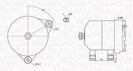 Генератор переменного тока CITROEN/FIAT JUMPER/DUCATO 3.0HDI/JTD Multijet 140A MAGNETI MARELLI 063731913010