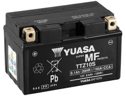 Фото мото 12v 9,1 ah mf vrla battery agm (сухозаряженій) YUASA TTZ10S МОТО 12V 9,1 Ah MF VRLA Battery AGM (сухозаряженій) YUASA TTZ10S