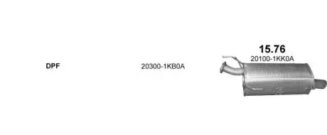 TгUMIK POLMOSTR?W 15.76ALU KO?COWY NISSAN JUKE 1.5DCI 2WD 10- POLMOSTROW 15.76