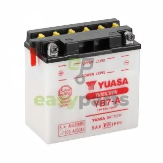 Фото мото 12v 8,4 ah yumicron battery (сухозаряженій) YUASA YB7-A МОТО 12V 8,4 Ah YuMicron Battery (сухозаряженій) YUASA YB7-A