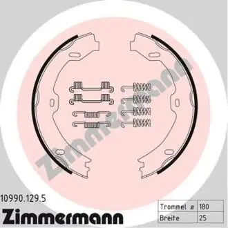 Комплект гальмівних колодок, стоянкова гальмівна система ZIMMERMANN 10990.129.5