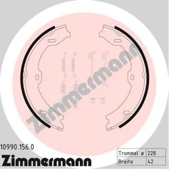 Комплект тормозных колодок, стояночная тормозная система ZIMMERMANN 10990.156.0