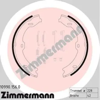 Комплект тормозных колодок, стояночная тормозная система ZIMMERMANN 10990.156.0 (фото 1)