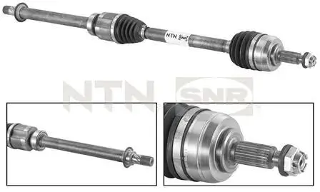 Pє?oЬ kpl. MEGANE 1.5dci 8-kul przєd/prawa 1020mm 15- SNR NTN DK55.073