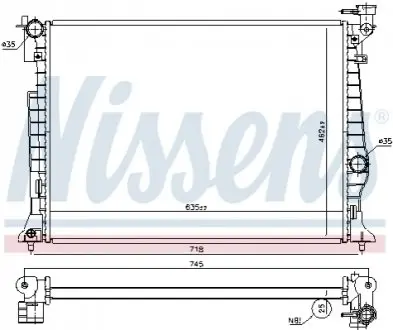 CHгODNICA WODY GENESIS G80 16- 2.0 T GDI NISSENS 606954