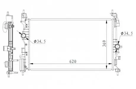 CHгODNICA WODY OPEL CORSA E/ADAM 1,4/1,6 14- NRF 59272