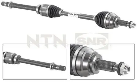 Pє?oЬ kpl. MEGANE 1.6DCI 8-kul przєd/prawa 1000mm 11- SNR NTN DK55.027
