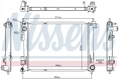 CHгODNICA WODY KIA RIO/STONIC 1,0T 16- NISSENS 606734