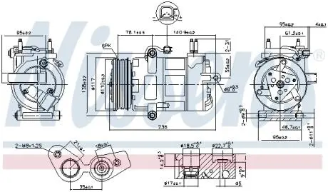 Компрессор кондиционера NISSENS 890217
