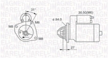 Розрушник IVECO DAILY III/IV 2,3D/2,8D/3,0D 2,5кВт MAGNETI MARELLI 063721203010