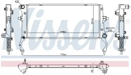 CHгODNICA WODY HYUNDAI I30 1,6D 16- NISSENS 606739