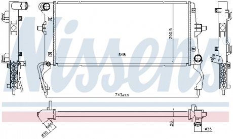 Радіатор охолодження NISSENS 636728