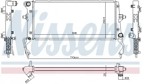CHгODNICA WODY HYUNDAI I30 1,4 16- NISSENS 636728