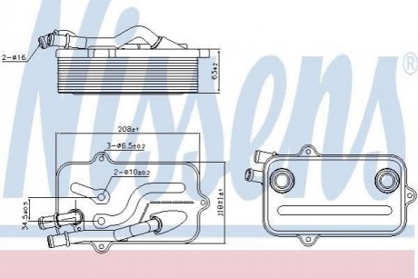 Масляный радиатор, автоматическая коробка передач NISSENS 90782