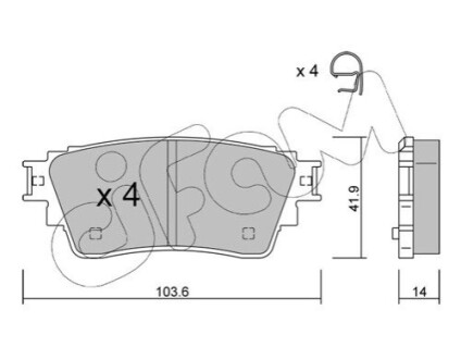 MITSUBISHI гальмів.колодки задн.Outlander III 16- CIFAM 822-1160-0