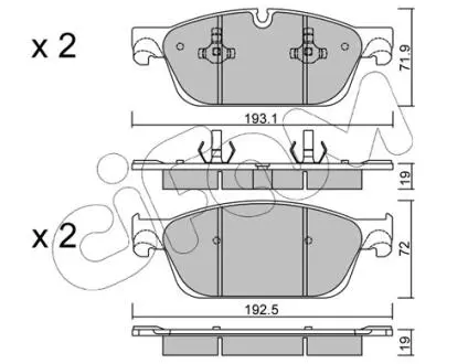 КОЛОДКИ HAMULC. MERCEDES W166 ML - 11-й класс?D CIFAM 822-967-0
