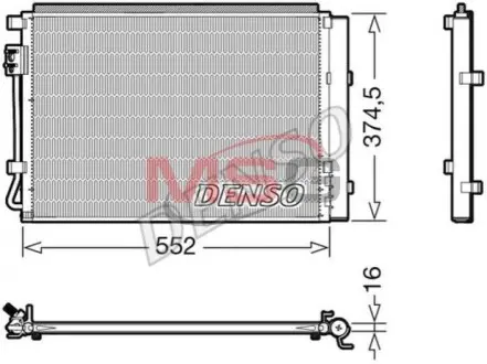 Ч?ОДНИКА КОНДИЦИОНЕРА С ОСУШИТЕЛЕМ HYUNDAI KIA DENSO DCN41017