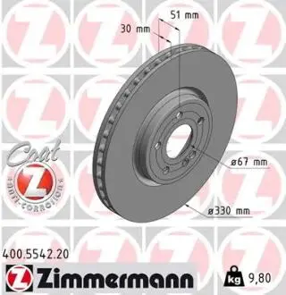 ЩИТ КОЛОДОК. MERCEDES W177 A-класс 18-PRZ?D ZIMMERMANN 400.5542.20