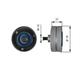 Паразитный / ведущий ролик, поликлиновой ремень Gates T36510