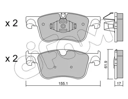 CITROEN гальмівні колодки передн. C4 Grand Picaasso, C4 Picasso (B78) CIFAM 822-984-0 (фото 1)