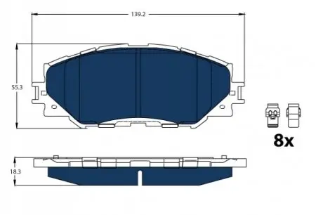 КЛОКИ ХЭМ ЛУКАС TOYOTA YARIS PRZ?D TRW GDB3425BTE