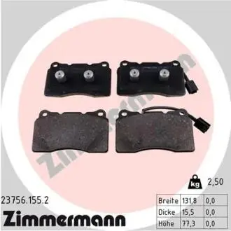 КОЛОДКИ HAMULC. ALFA ROMEO GIULIETTA 10-PRZ?D ZIMMERMANN 23756.155.2