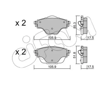 КОЛОДКИ HAMULC. CITROEN C4 PICASSO II 13-й? CIFAM 822-988-0