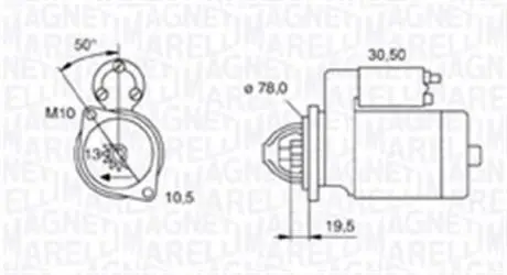 Стартер OPEL ASTRA / MERIVA 1.7 DI / CDTi 1.4 kW MAGNETI MARELLI 063721158010
