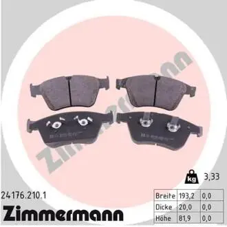 КОЛОДКИ HAMULC. MERCEDES W164 ML-класс 06-11 ZIMMERMANN 24176.210.1