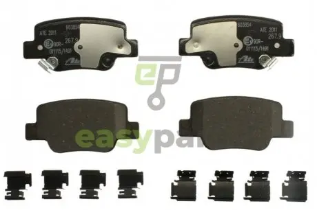 Комплект тормозных колодок, дисковый тормоз ATE 13.0460-3854.2