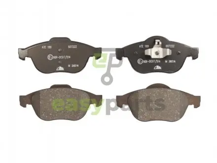 Комплект тормозных колодок, дисковый тормоз ATE 13.0460-7222.2