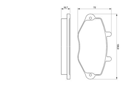 Комплект гальмівних колодок, дискове гальмо BOSCH 0 986 460 962 (фото 1)