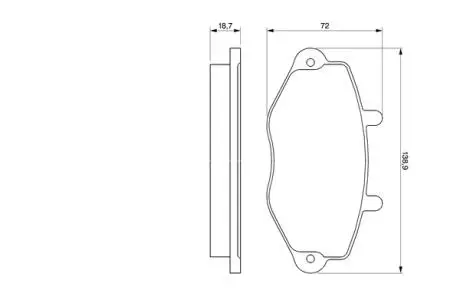Комплект тормозных колодок, дисковый тормоз BOSCH 0 986 460 962 (фото 1)
