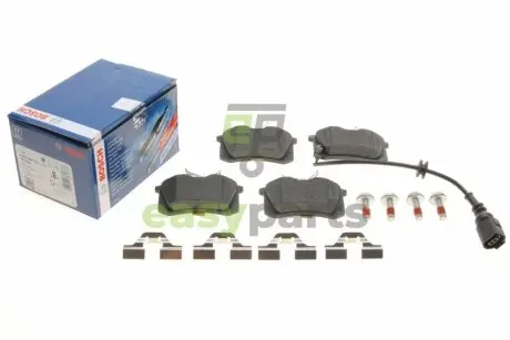 Колодки гальмівні (задні) VW Polo 01-/Skoda Fabia 99-08/Seat Cordoba/Ibiza 02-09 (з датчиком) BOSCH 0 986 494 598