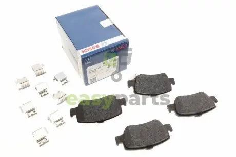 Колодки гальмівні (задні) Toyota Auris 06-/Corolla 1.3-2.0D 12- (з прижимною пластиною) BOSCH 0 986 494 651