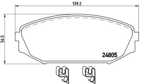 Комплект тормозных колодок, дисковый тормоз BREMBO P 28 049
