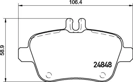 КЛОКИ ХАМУЛК. MERCEDES C117 CLA 14-19 TY? BREMBO P50135