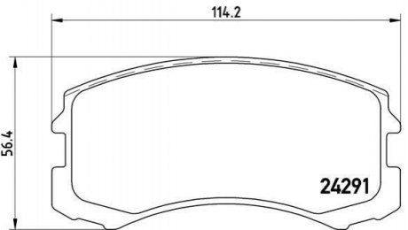 Комплект тормозных колодок, дисковый тормоз BREMBO P 54 041 (фото 1)