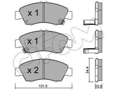 Тормозные колодки пер. Honda Civic 87-01 (sumitomo) CIFAM 822-138-0 (фото 1)