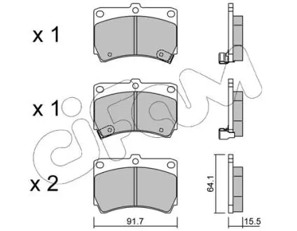 Фото mazda гальмівні колодки передн. 323 89-, kia CIFAM 822-196-0 MAZDA Гальмівні колодки передн. 323 89-, Kia CIFAM 822-196-0