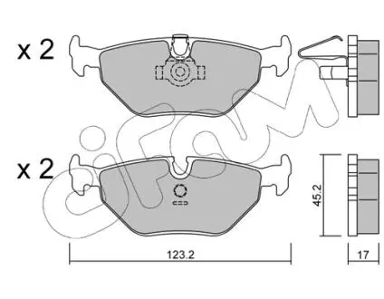 Фото bmw гальмівні колодки задн. 5 серія (e39) 97- CIFAM 822-210-0 BMW гальмівні колодки задн. 5 серія (E39) 97- CIFAM 822-210-0