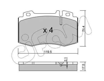 Фото db тормозные колодки передние w163/220 CIFAM 822-563-0 DB Тормозные колодки передние W163/220 CIFAM 822-563-0