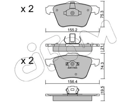 Гальмівні колодки пер. S60/S80/V70/XC70/XC90 (98-14) CIFAM 822-599-0