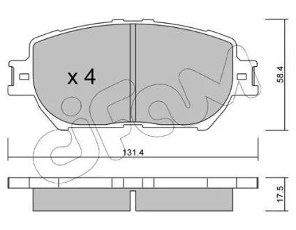 Гальмівні колодки пер. Toyota Camry 96-06 (akebono) CIFAM 822-751-0