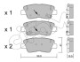 Гальмівні колодки зад. Hyundai i30/i40 11-/Kia Cee'd 12- (akebono) CIFAM 822-886-1 (фото 1)