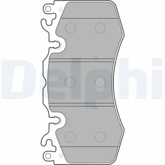 Комплект гальмівних колодок, дискове гальмо Delphi LP2187