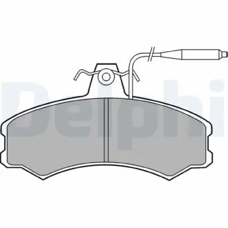 Комплект гальмівних колодок, дискове гальмо Delphi LP378