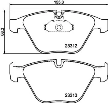 Гальмівнi колодки дисковi перед. BMW 5(E60) 03-/7 (E65/E66) 3.0-6.0 02- HELLA 8DB 355 015-391